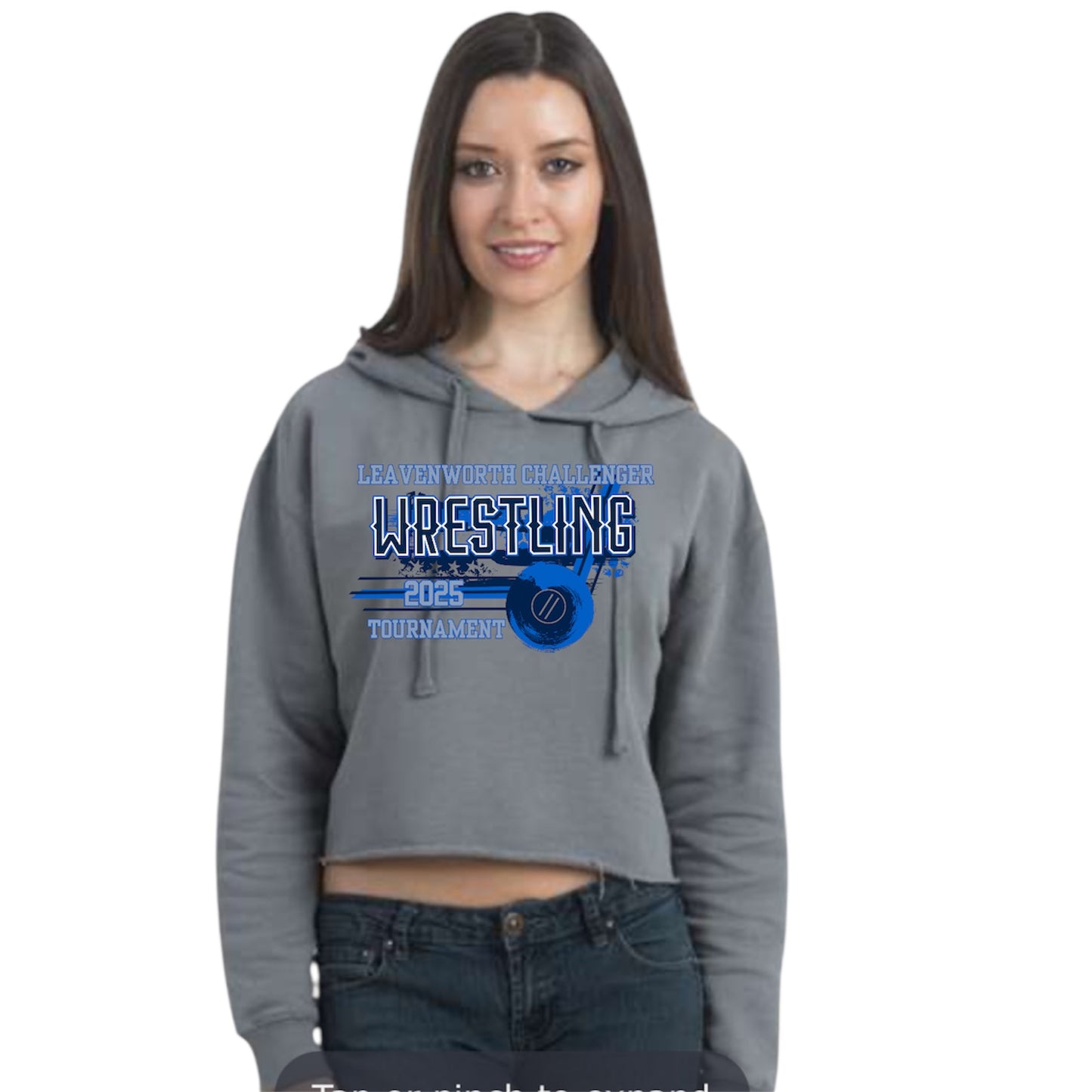 Leavenworth wrestling crop hoodie 2025 ￼