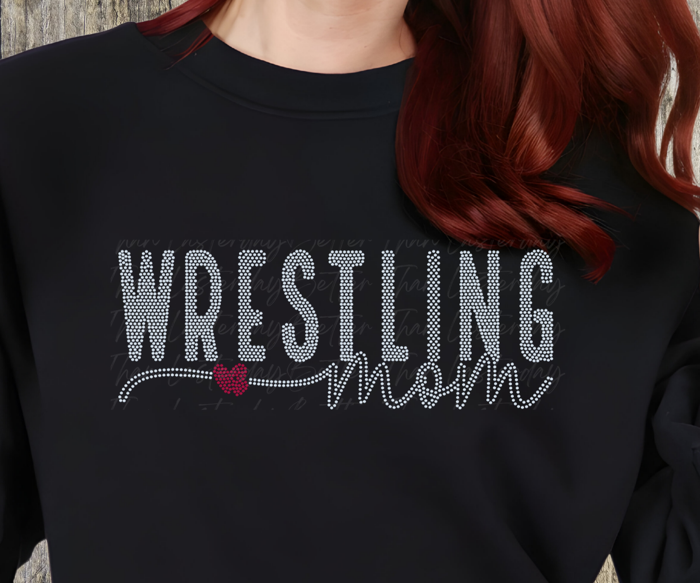 Spangle Wrestling Mom Crewneck Sweatshirt