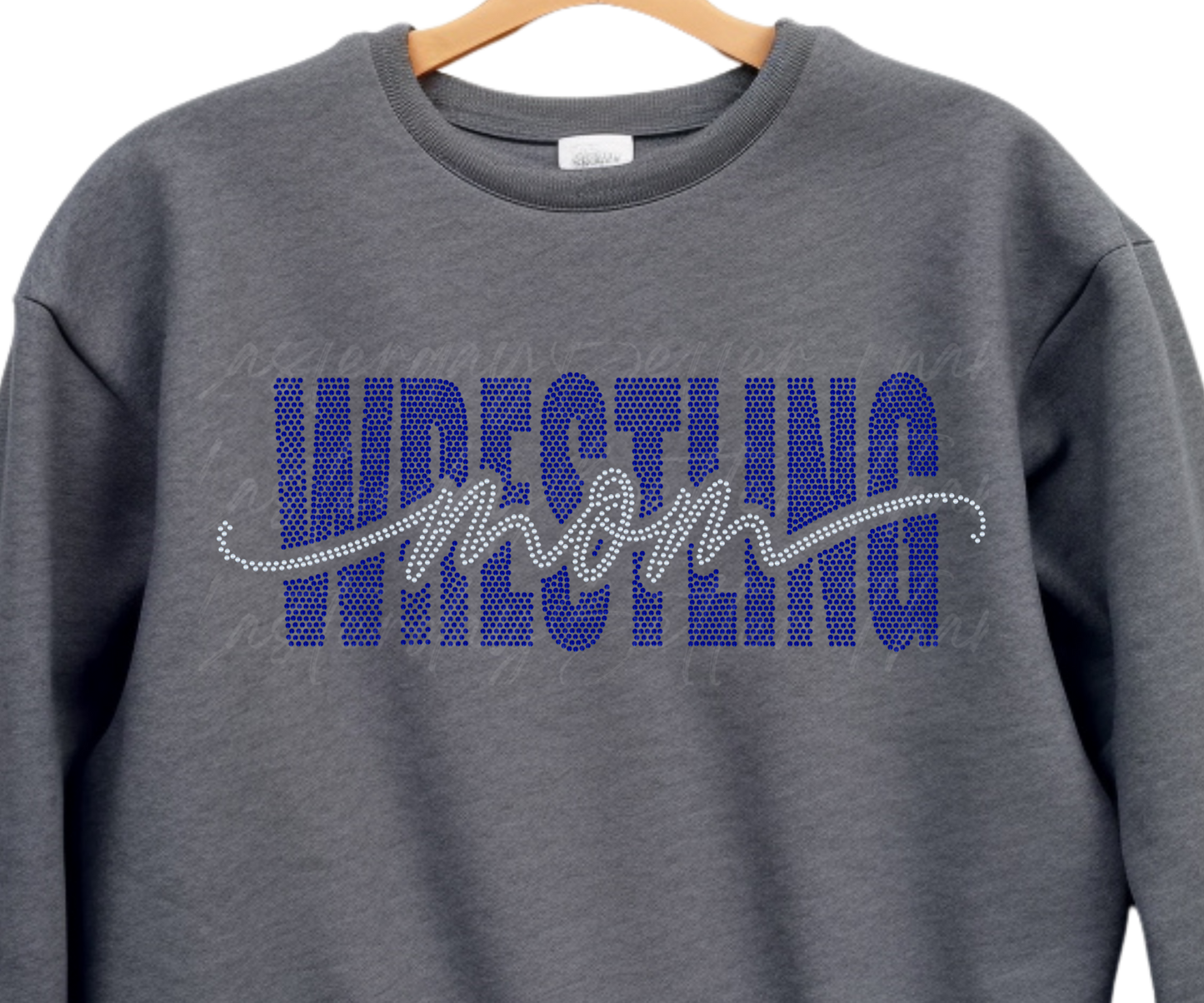 Spangle Wrestling Mom Crewneck Sweatshirt