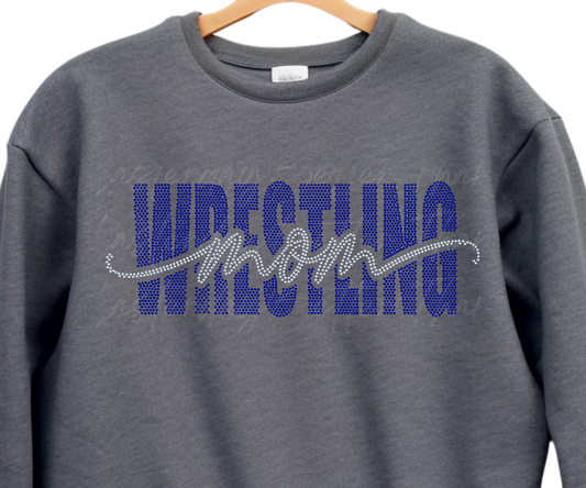Spangle Wrestling Mom Crewneck Sweatshirt