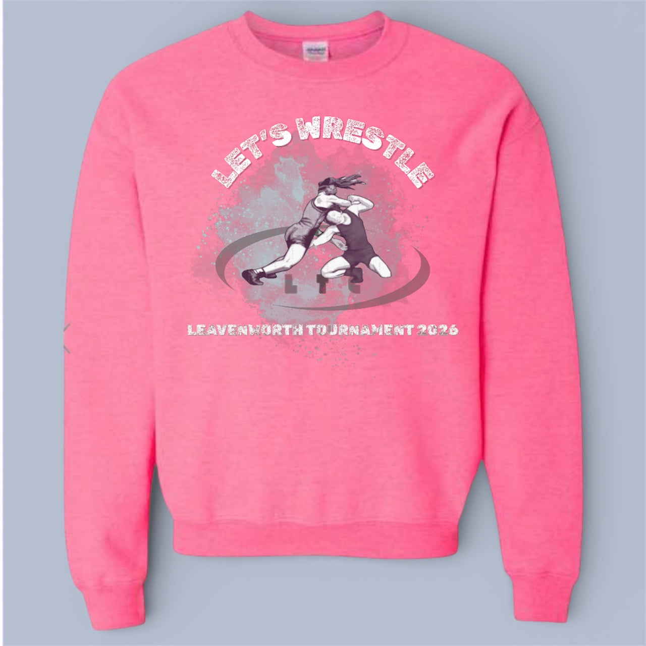 Girls Official Wrestling Tournament Crewneck Sweatshirt ￼