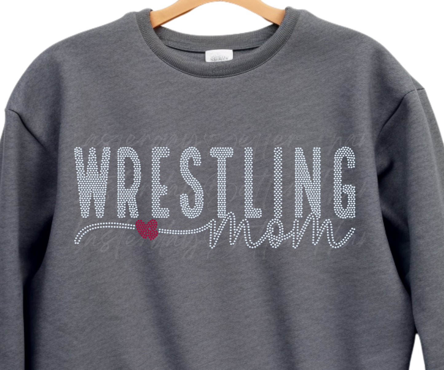 Spangle Wrestling Mom Crewneck Sweatshirt