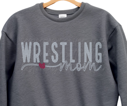 Spangle Wrestling Mom Crewneck Sweatshirt