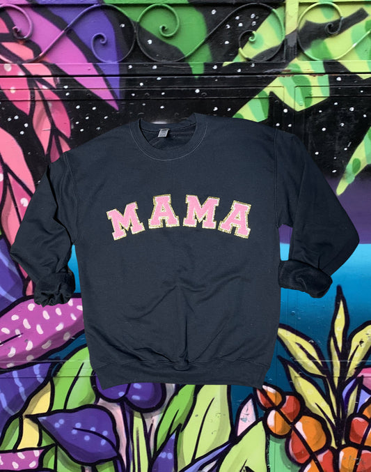Mama Embroidered Crew Neck